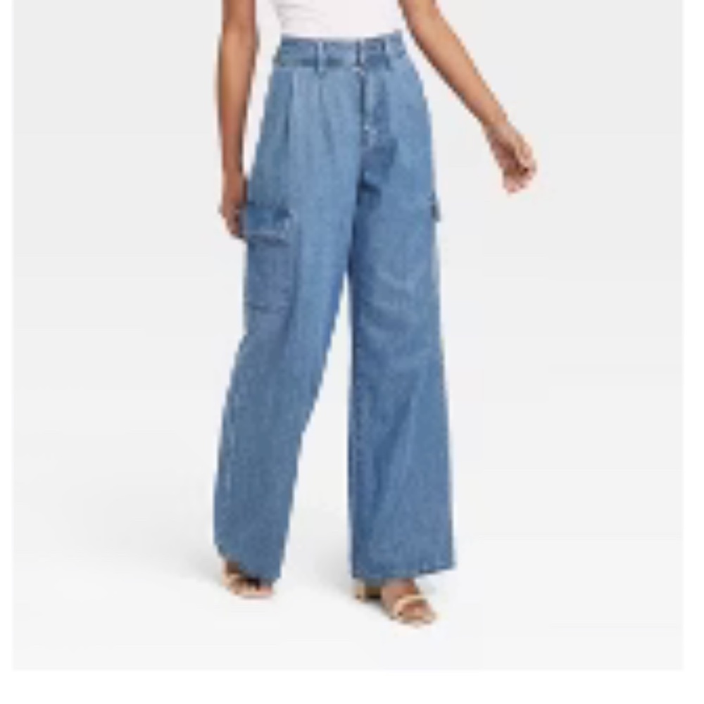 Universal Thread - Wide Leg Denim Cargo Trousers -